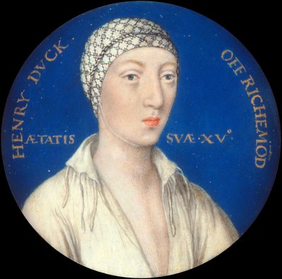 Henry Fitzroy, Duke of Richmond and Somerset 1519-36 by Lucas Horenbout or Hornebault